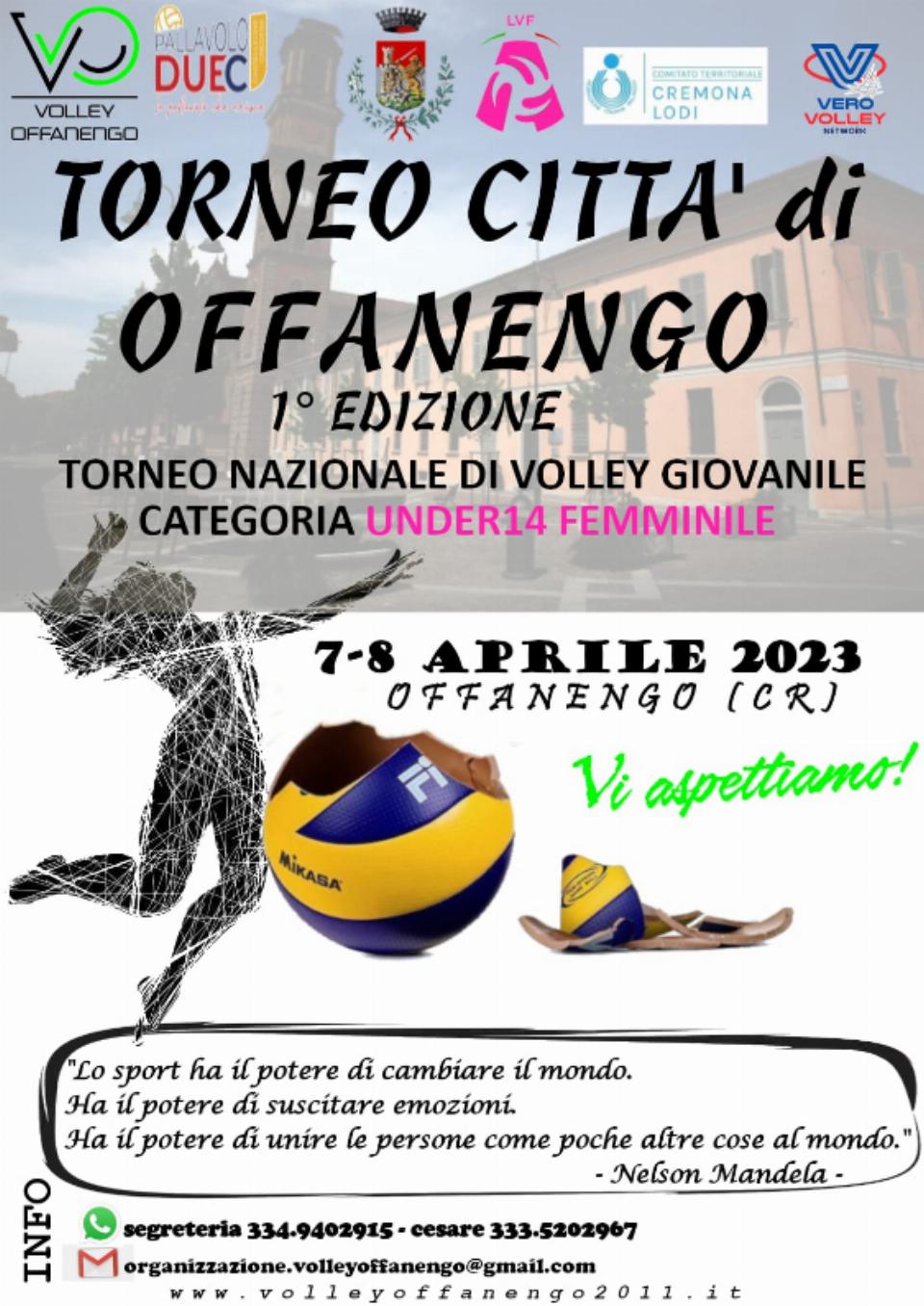 Il 7 e l'8 aprile arriva il primo Torneo nazionale Città di Offanengo under 14 femminile