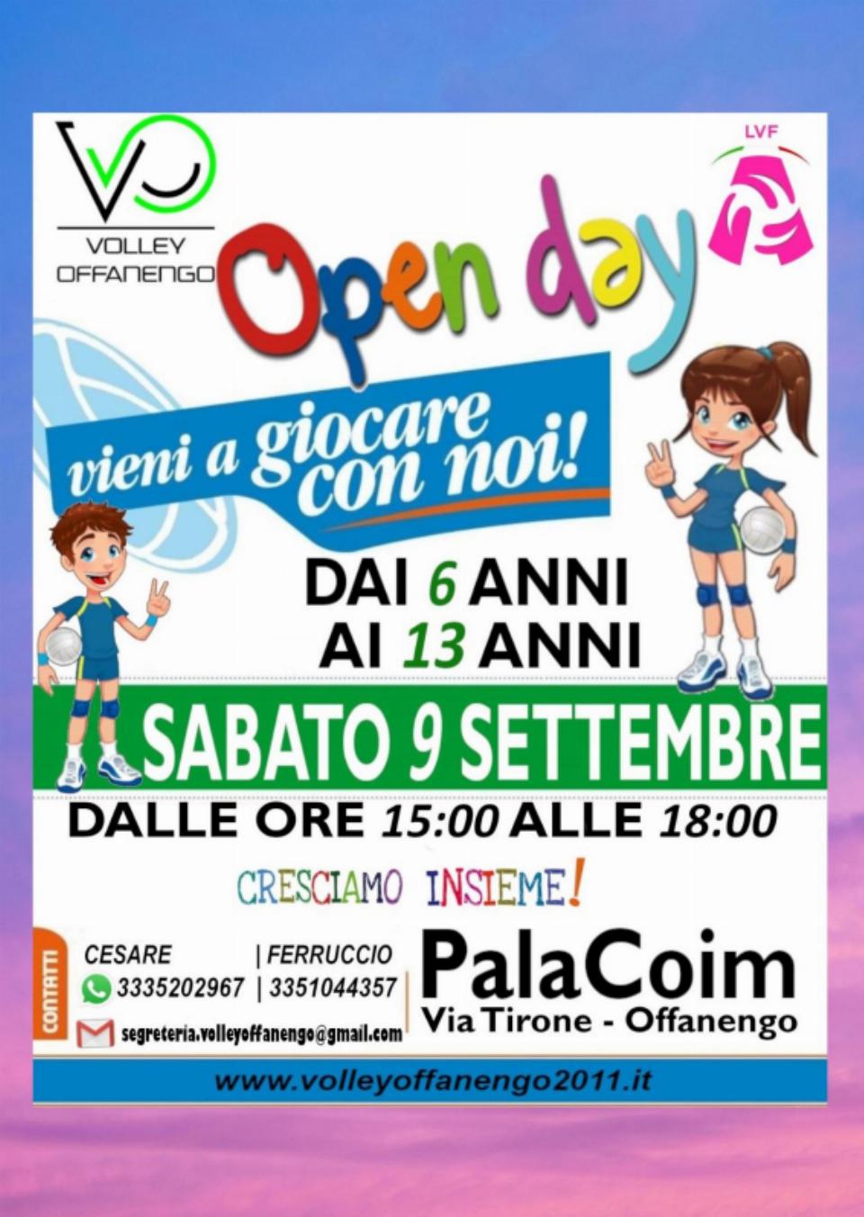 Il 9 settembre l'Open day del Volley Offanengo